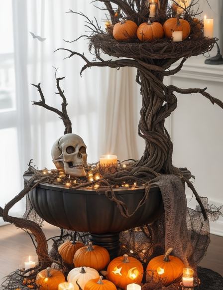 Living Room Halloween Decoration Indoor Ideas