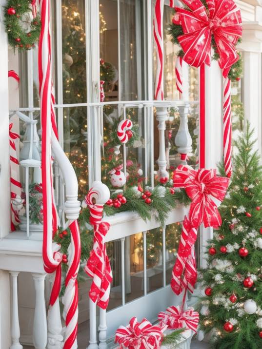 Christmas Decor Ideas for Apartment Balconies