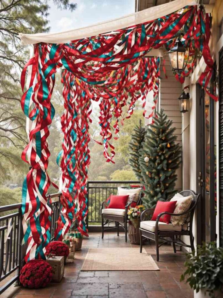 Christmas Decor Ideas for Apartment Balconies