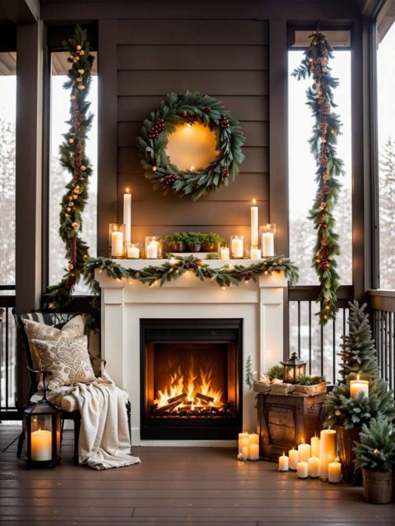 Christmas Decor Ideas for Apartment Balconies