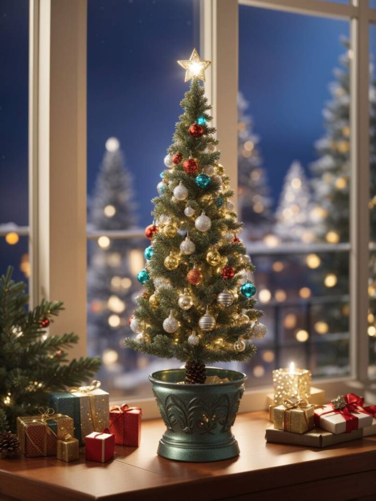 Christmas Decor Ideas for Apartment Balconies