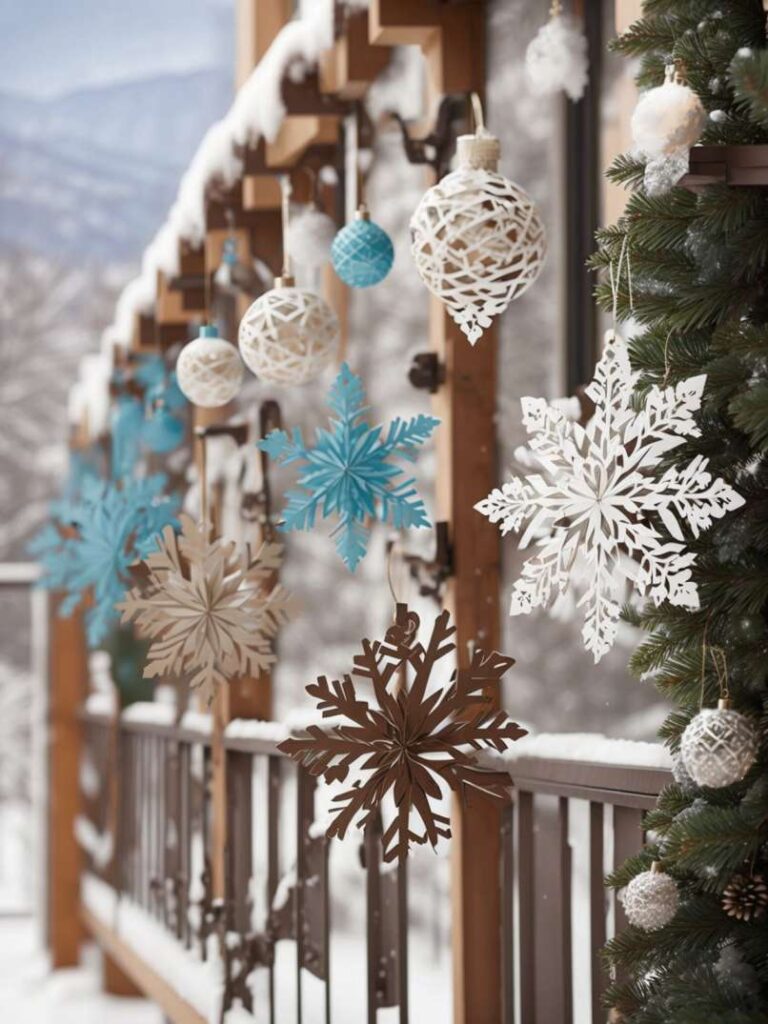 Christmas Decor Ideas for Apartment Balconies