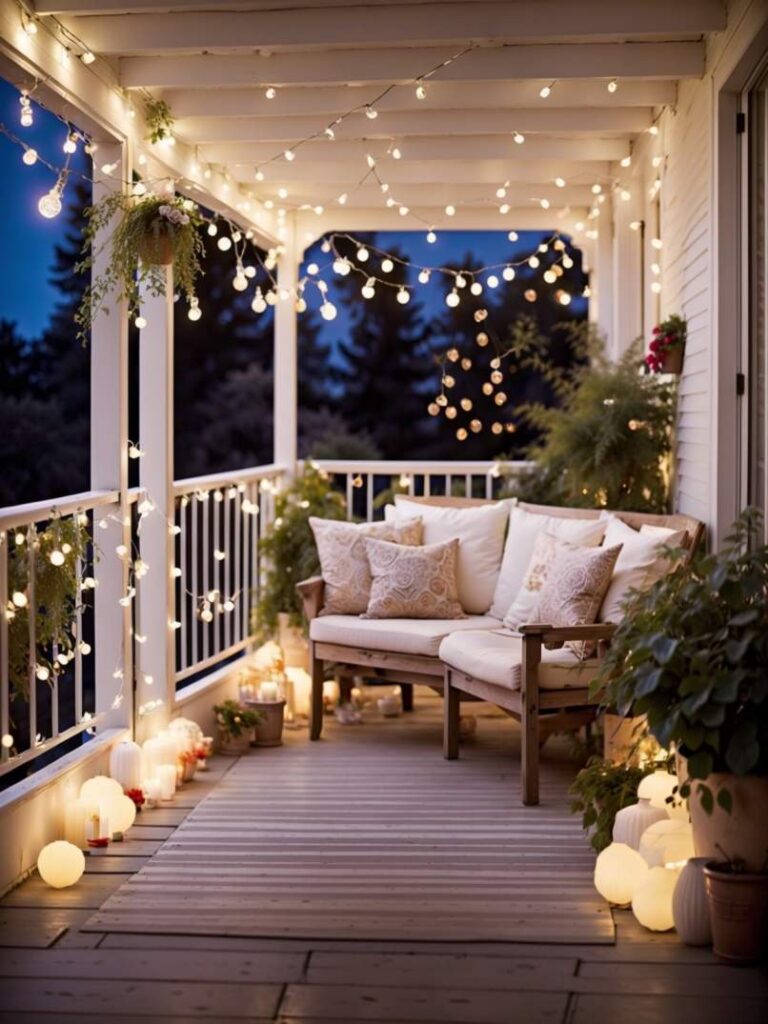 Christmas Decor Ideas for Apartment Balconies