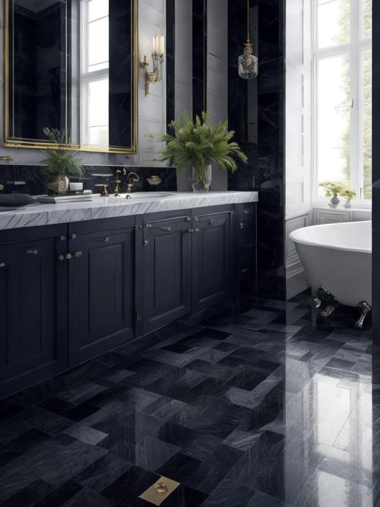 Dark Bathroom Floor Tile Ideas