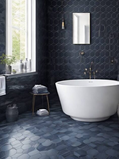 30 New Dark Bathroom Floor Tile Ideas: Modern and Minimal