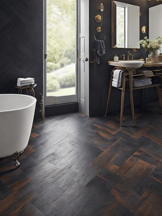 Dark Bathroom Floor Tile Ideas