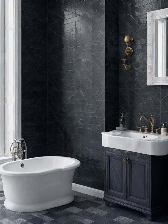 Dark Bathroom Floor Tile Ideas