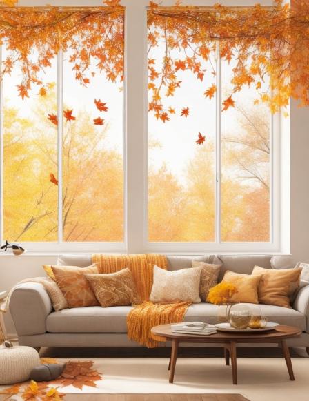 Fall Living Room Decor Ideas with Warm Colors