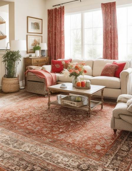 Fall Living Room Decor Ideas with Warm Colors