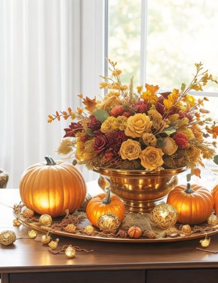 Fall Living Room Decor Ideas with Warm Colors