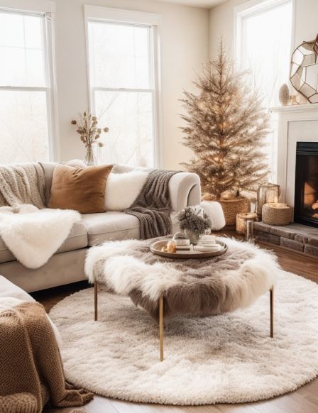 Fall Living Room Decor Ideas with Warm Colors