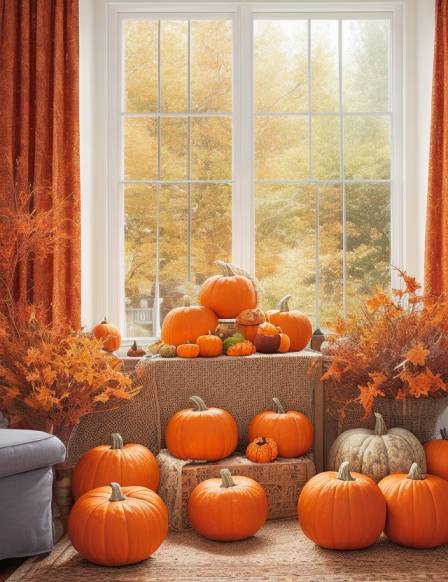 Fall Living Room Decor Ideas with Warm Colors