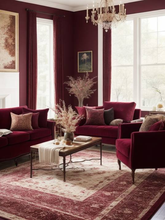 Modern Fall Living Room Decor Ideas with Warm Colors