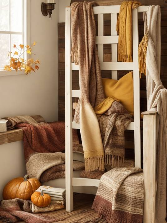 Modern Fall Living Room Decor Ideas with Warm Colors