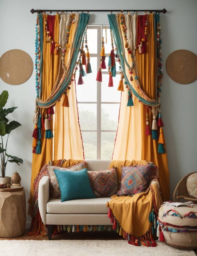 Modern Style Curtain Ideas for Living Room Windows