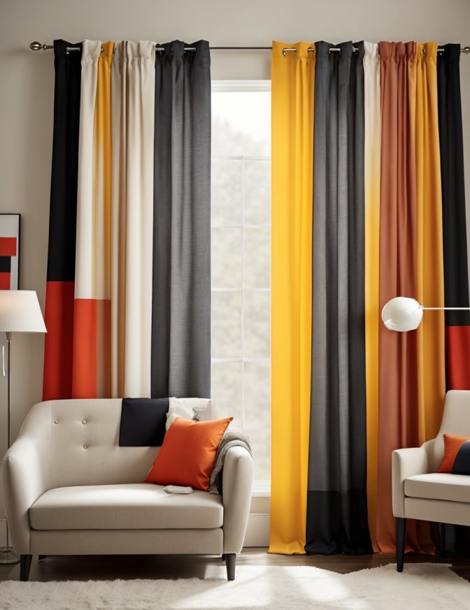 Modern Style Curtain Ideas for Living Room Windows