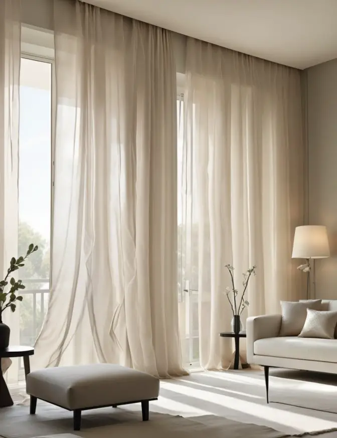 Modern Style Curtain Ideas for Living Room Windows