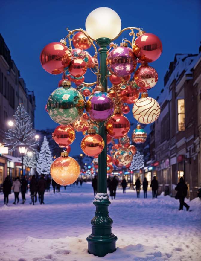 Christmas Decoration Ideas for Street Light Poles