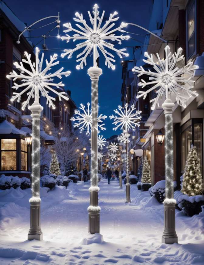 Christmas Decoration Ideas for Street Light Poles