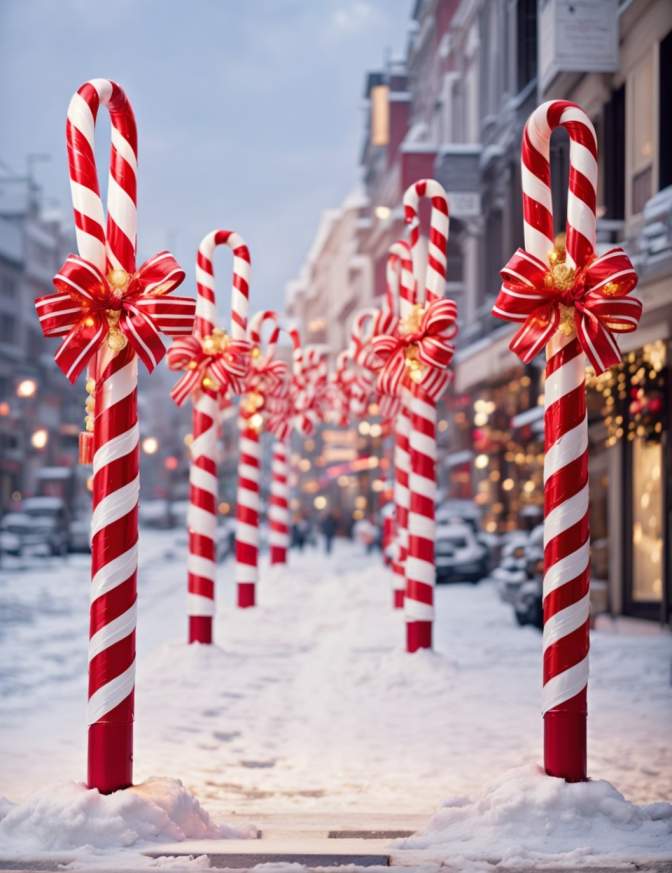 Christmas Decoration Ideas for Street Light Poles