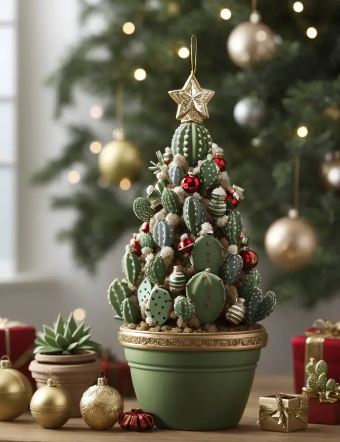 DIY Cactus Christmas Tree Ideas