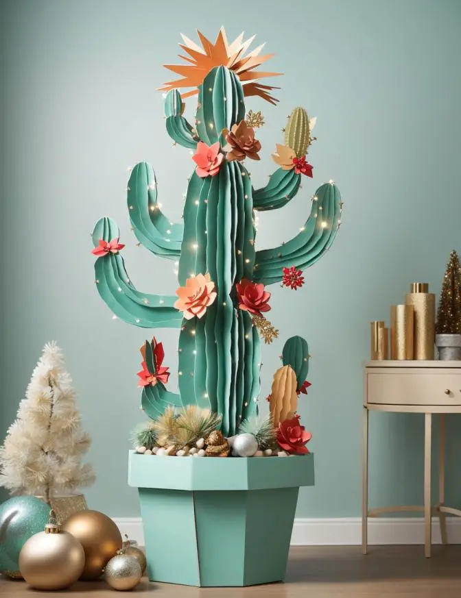 DIY Cactus Christmas Tree Ideas
