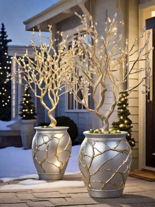 Home Outside New Year's Decoration Ideas