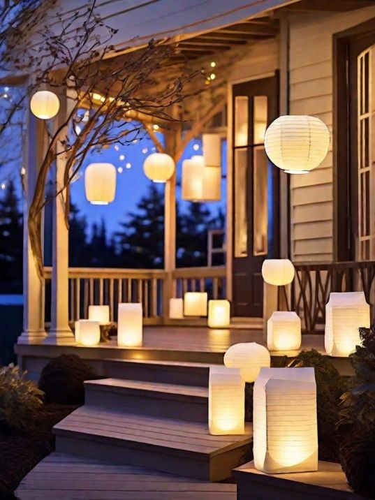 Home Outside New Year's Decoration Ideas