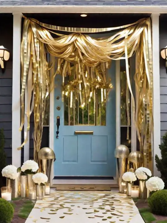 Home Outside New Year's Decoration Ideas