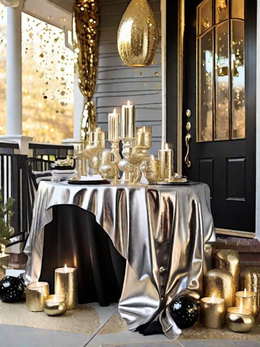 Home Outside New Year's Decoration Ideas