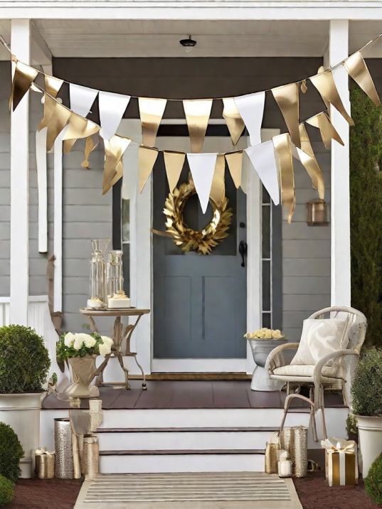 Home Outside New Year's Decoration Ideas