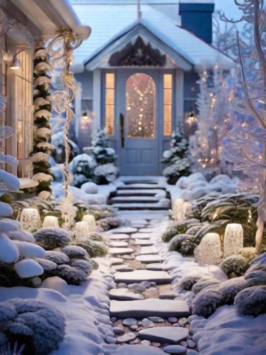 Home Outside New Year's Decoration Ideas