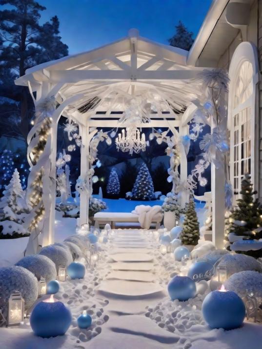 Home Outside New Year's Decoration Ideas