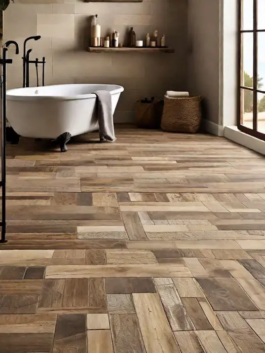 41 Rustic Bathroom Tile Ideas Stylish