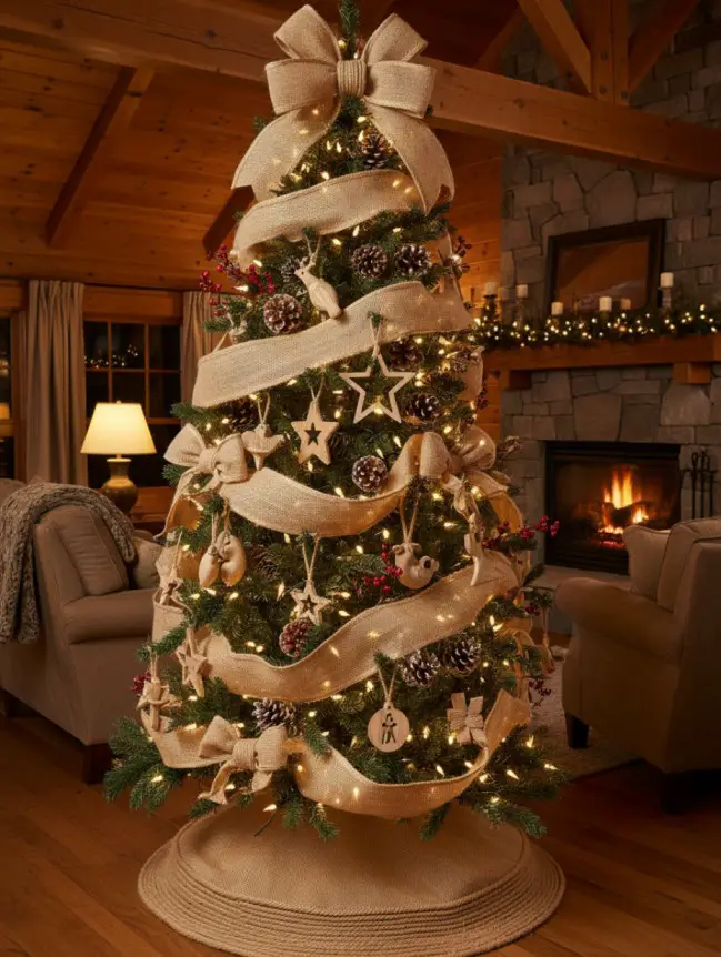 Rustic Christmas Tree Decoration Ideas