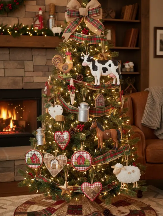 Rustic Christmas Tree Decoration Ideas
