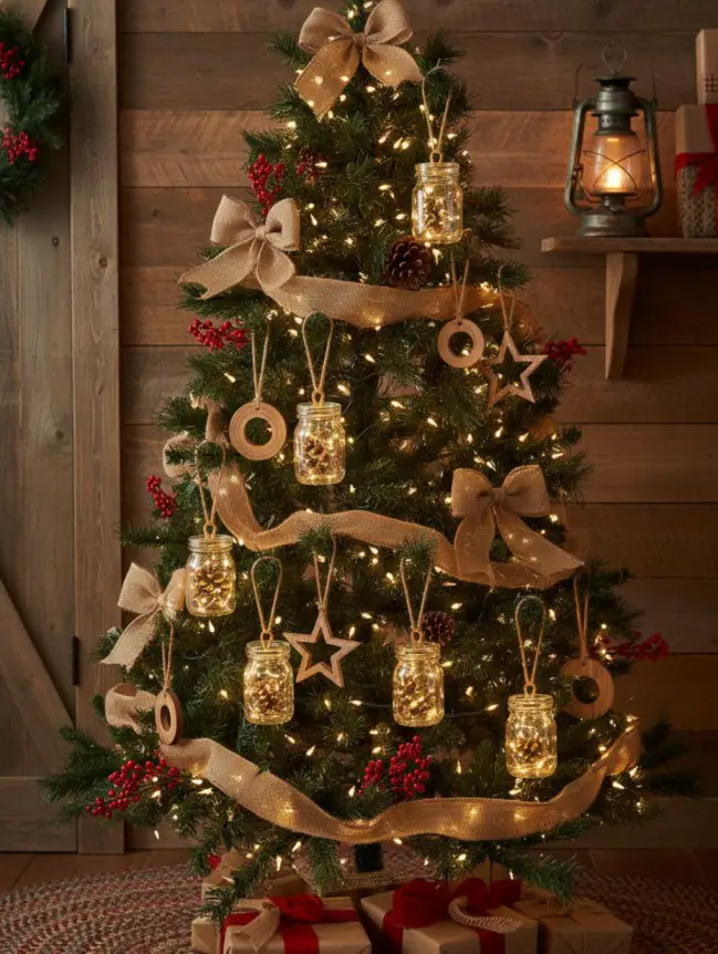 Rustic Christmas Tree Decoration Ideas
