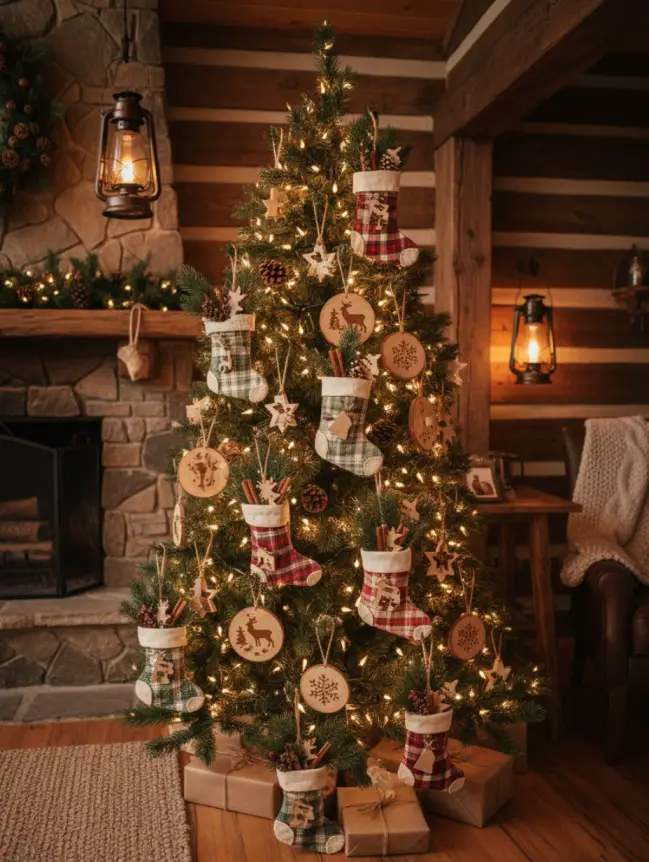Rustic Christmas Tree Decoration Ideas