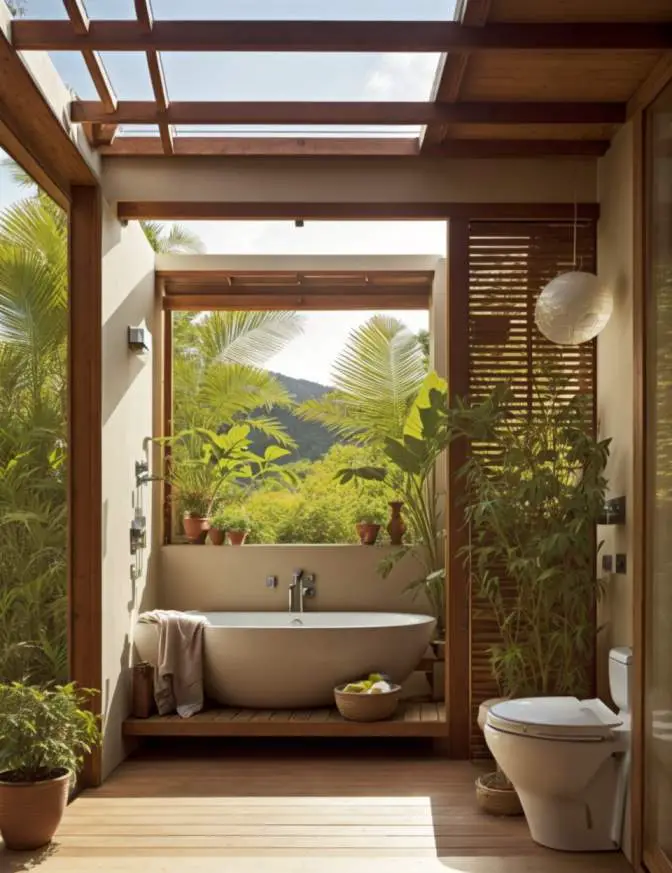 outdoor pool bathroom ideas