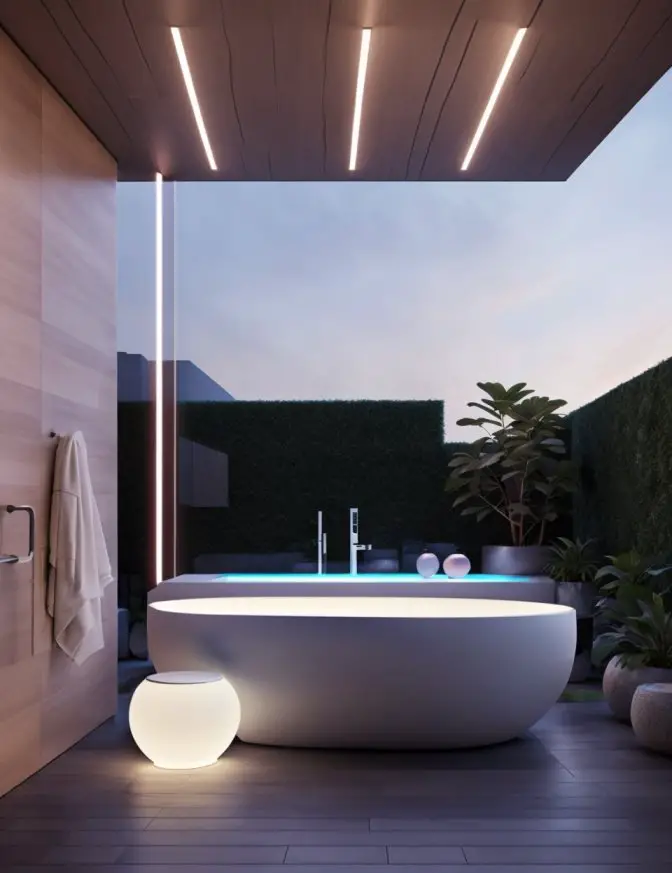 outdoor pool bathroom ideas