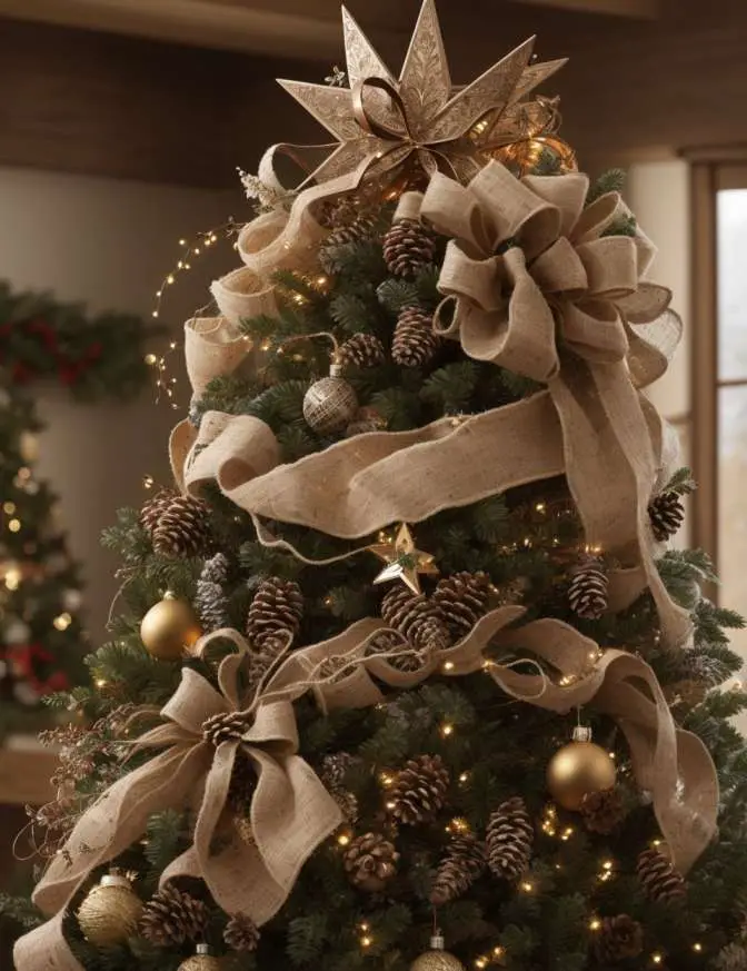 rustic christmas tree decoration ideas