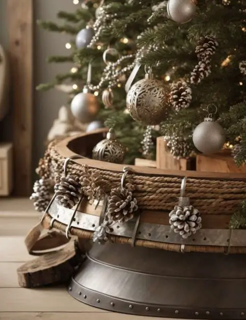 34 Charming Rustic Christmas Tree Decoration Ideas in 2023