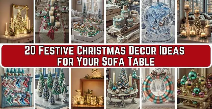 Christmas Decor Ideas for Your Sofa Table