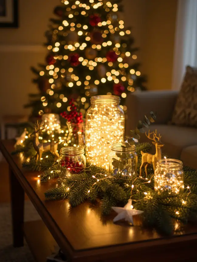 Christmas Decor Ideas for Your Sofa Table
