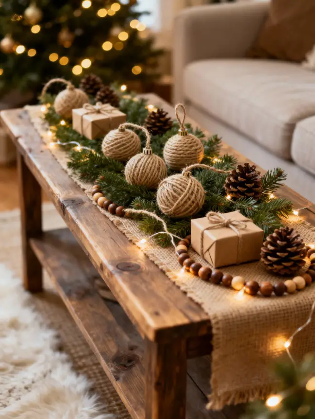 Christmas Decor Ideas for Your Sofa Table