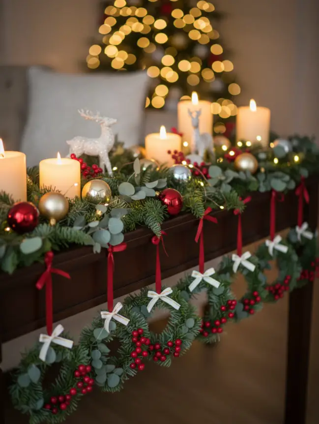 Christmas Decor Ideas for Your Sofa Table
