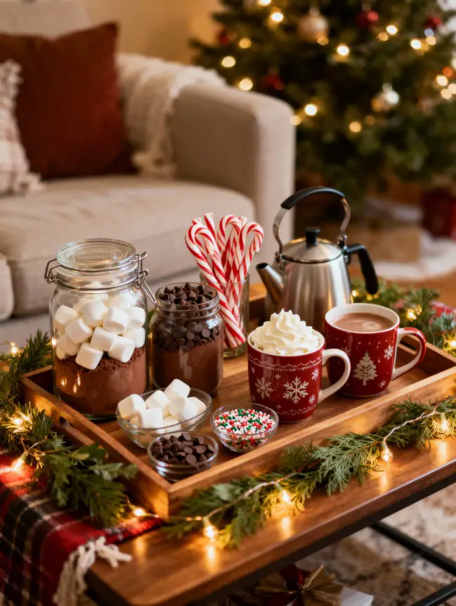 Christmas Decor Ideas for Your Sofa Table