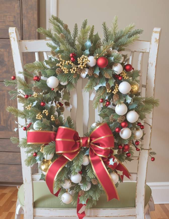 DIY Christmas Chair Decoration Ideas