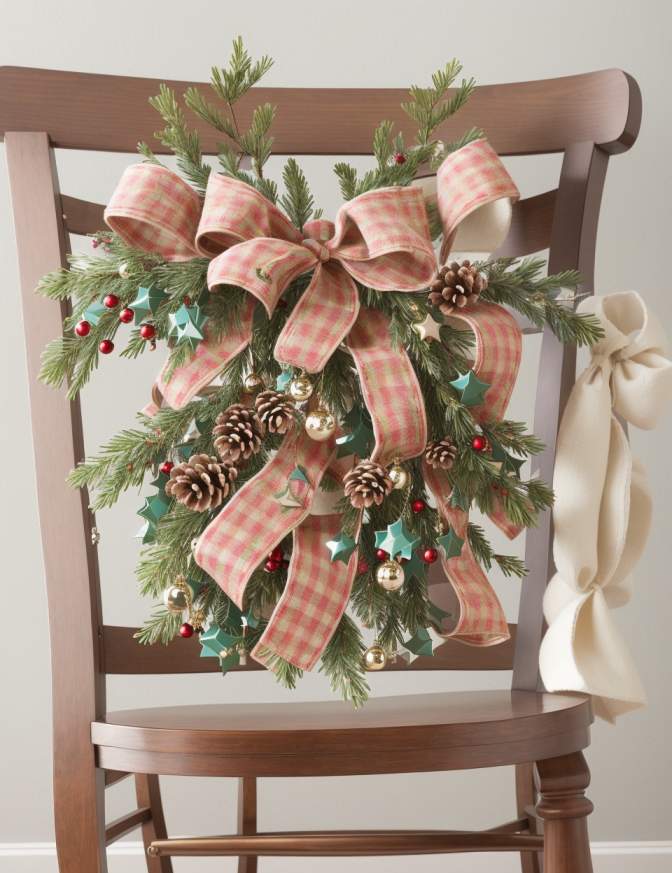 DIY Christmas Chair Decoration Ideas