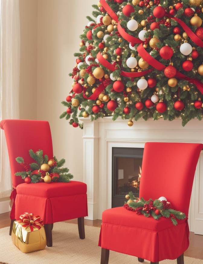 DIY Christmas Chair Decoration Ideas